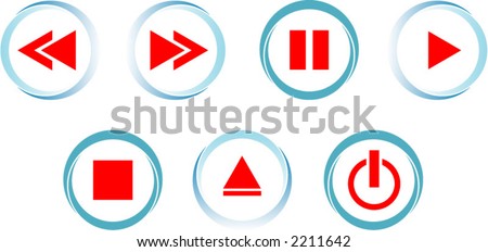 buttons of hi-fi, vector