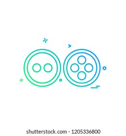 Buttons icon design vector