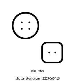 buttons icon. Line Art Style Design Isolated On White Background