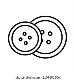 Buttons icon or logo on white background. Vector Illustration.