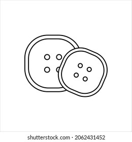 Icono de botones o logotipo. Ilustración vectorial.