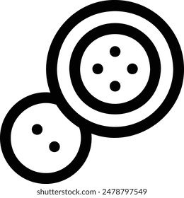 Icono de Botones. Diseño De Estilo Lineal Delgado Aislado Sobre Fondo Blanco