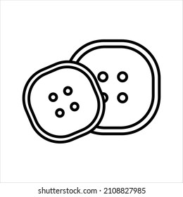 Icono de botones Vector Ilustración en fondo blanco
