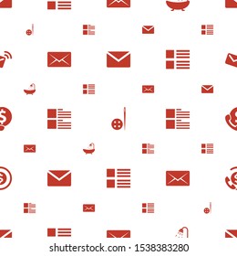 buttons icons pattern seamless white background. Included editable filled mail, needle button, shower, menu, bank support icons. buttons icons for web and mobile.