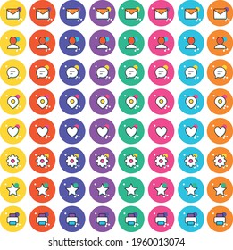 buttons with icons for ui games and applications, yellow red blue vector button.
