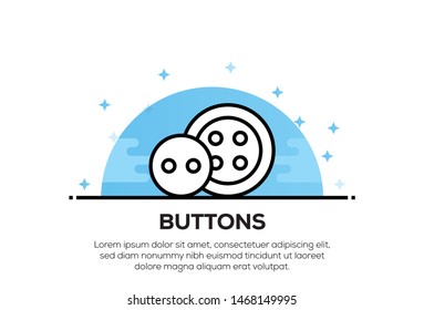 BUTTONS AND ILLUSTRATION ICON CONCEPT