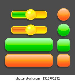 Buttons for the interface of mobile and computer games and applications.