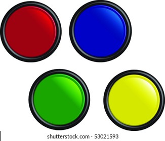 Buttons Isolated On White Background Stock Vector (royalty Free 