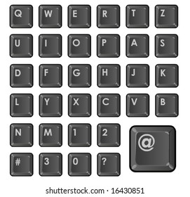 buttons of the keyboard from computer in vector design