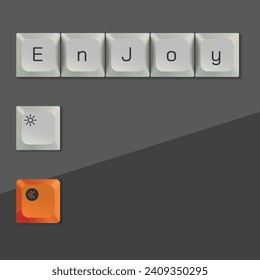 Buttons keyboard for graphic decorate