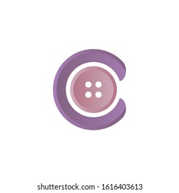 buttons logo letter c initial circle template