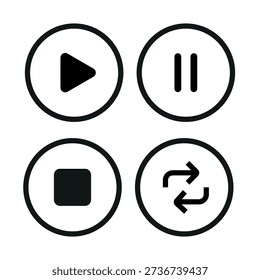 buttons, media, program, play, sound, stop, pause