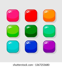 
Buttons for the menu and interface of mobile applications and games.