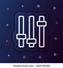 Botones del icono del botón nolan del mezclador. Línea delgada simple, contorno vectorial de iconos web para ui y ux, sitio web o aplicación móvil