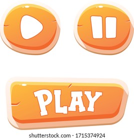 Buttons for mobile game. games. UI game design. Vector illustration