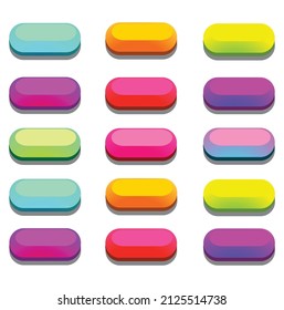 Botones multicolor para diseño de juegos