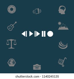 Buttons for music playback vector illustration