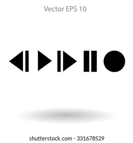 Buttons for music playback vector illustration