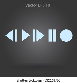 Buttons for music playback vector illustration