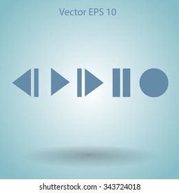 Buttons for music playback vector illustration
