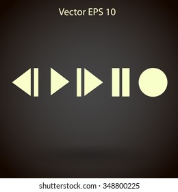 Buttons for music playback vector illustration