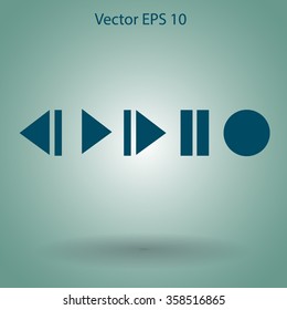 Buttons for music playback vector illustration