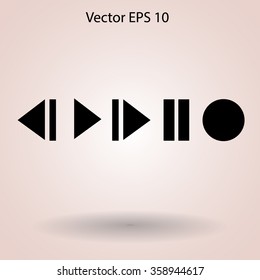 Buttons for music playback vector illustration