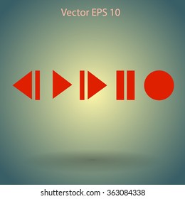 Buttons for music playback vector illustration