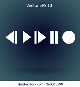 Buttons for music playback vector illustration