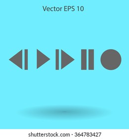Buttons for music playback vector illustration