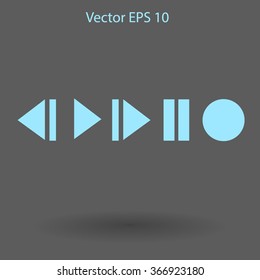 Buttons for music playback vector illustration
