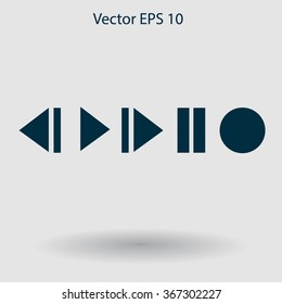 Buttons for music playback vector illustration