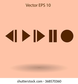 Buttons for music playback vector illustration
