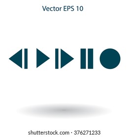 Buttons for music playback vector illustration
