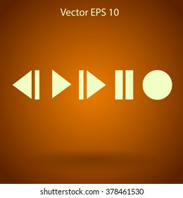 Buttons for music playback vector illustration
