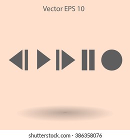 Buttons for music playback vector illustration
