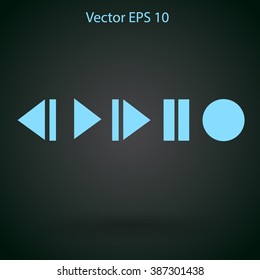 Buttons for music playback vector illustration