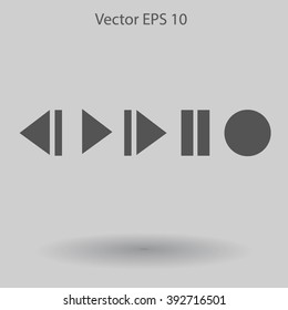 Buttons for music playback vector illustration