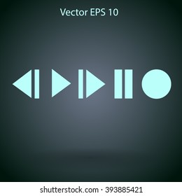 Buttons for music playback vector illustration
