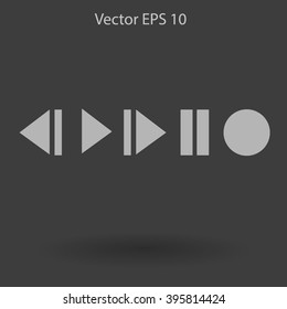 Buttons for music playback vector illustration