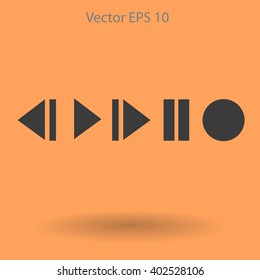 Buttons for music playback vector illustration