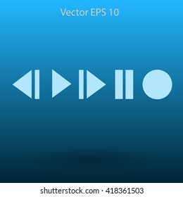 Buttons for music playback vector illustration