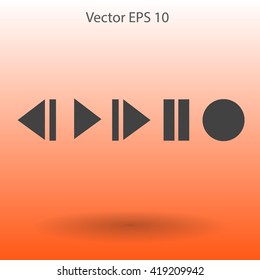 Buttons for music playback vector illustration