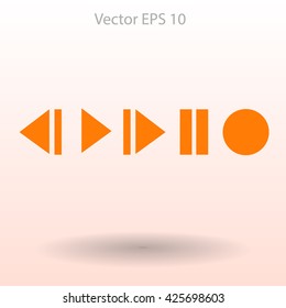 Buttons for music playback vector illustration