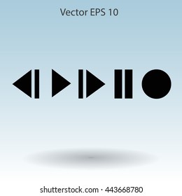 Buttons for music playback vector illustration
