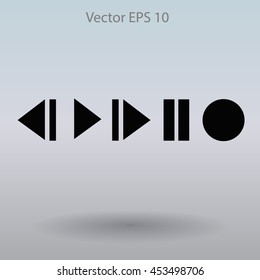 Buttons for music playback vector illustration