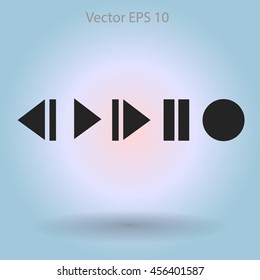 Buttons for music playback vector illustration
