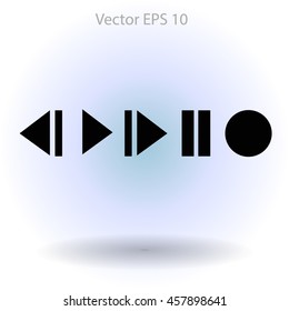 Buttons for music playback vector illustration