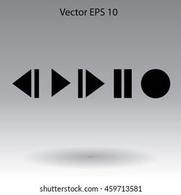 Buttons for music playback vector illustration