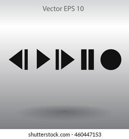 Buttons for music playback vector illustration
